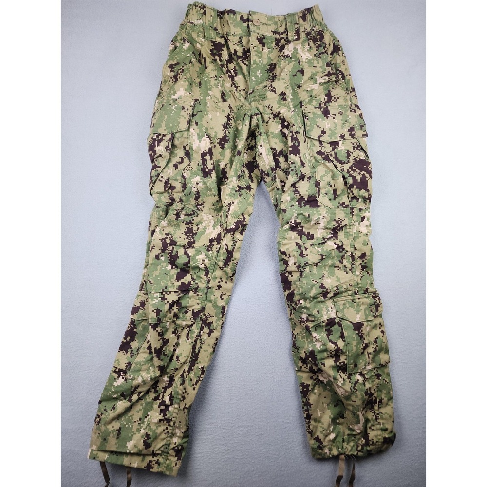 U.S. Navy Pants Small Regular Work Uniform Type III NWU Seals Military Camo READ